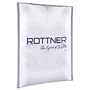 Pochette pour documents Fire Proof Bag Rottner, A4, résistant au feu et aux projections d’eau, fermeture éclair et avec velcro, plastique/alu