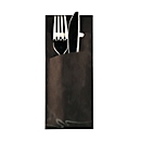 Pochettes à couverts Papstar, incl. serviette blanche, 520 pcs, L 85 x H 200 mm, papier, noir