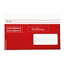 Pochettes pour bons de livraison Elco Quick Vitro, DIN long (C5/6), fenêtre à droite, avec impression, sensible à la pression, papier kraft, rouge, 250 pièces