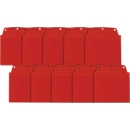 Pochettes transparentes Orgatex, A6 paysage, rouge, 10 p.