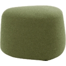 Polstermöbel Leyform GOGO Pouf, klein, oval, B 550 x T 515 x H 440 mm, mit Gleitern, Stoffbezug, moosgrün