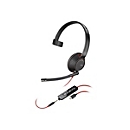Poly Blackwire C5210 - Blackwire 5200 series - Headset - On-Ear - kabelgebunden - USB-C, 3,5 mm Stecker