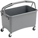 Poly II single wheeled bin, volume 28 l, mobile, cross handles