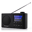 Portable Internet radio Soundmaster® IR6500SW, DAB+/UKW, 2 W, sleep and alarm function, Bluetooth, rechargeable battery, W 160 x D 45 x H 95 mm, black