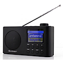 Portables Internetradio Soundmaster® IR6500SW, DAB+/UKW, 2 W, Einschlaf- und Weckfunktion, Bluetooth, Akku, B 160 x T 45 x H 95 mm, schwarz