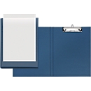 Porte-bloc double VELOFLEX, format A4, plastique, avec œillet de suspension, avec pochette d'insertion, bleu
