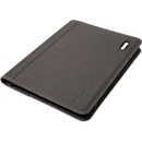 Porte-bloc Lightpak®, A4, poche pour tablette, 2 poches pour cartes SD, poche pour documents, rubans multifonctions, passant pour stylo, bloc, mécanisme à anneaux, RPET, anthracite