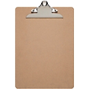 Porte-bloc MAULclassic, avec clip look rétro, format A4, largeur de pince 15 ou 25 mm, bois à fibres dures, adapté pour être accroché
