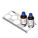 Porte-bouteilles pour armoires de sécurité asecos des séries UB90 et UB30, en tôle d'acier, gris clair, L 210 x P 440 x H 30 mm, pour 8 bouteilles de Ø 90 mm