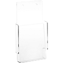 Porte-brochures mural - acrylique - l. 120 x P 30 x H 220 mm - pour format 1/3 A4 - transparent