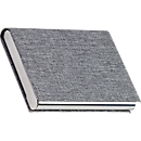 Porte-cartes de visite KOLMA, en RPET, intérieur velouté, protège les cartes de visite, H 97 x L 63 x P 10 mm, gris