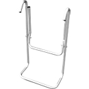 Porte-conteneurs Mottez, pour tous types de conteneurs, 2 positions, avec roulettes, L 670 x P 370 x H 200 mm, acier galvanisé, blanc
