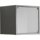 Porte en verre pour étagère en cube, blanc