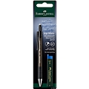 Porte-mines Faber-Castell GRIP-MATIC 1377, épaisseur de mine 0,7 mm, HB, avance automatique de la mine, mine remplaçable, zone de préhension caoutchoutée, plastique &amp; métal, gris noir translucide, 12 mines incluses