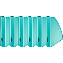 Porte-revues WOW 5277 LEITZ®, largeur 75 mm, bleu glacier, 6 p.
