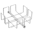 Porte-serviettes WIRE, pour env. 50 serviettes, dimensions 330 x 330 mm, L 190 x l 190 x H 65 mm, acier inoxydable chromé