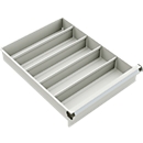 Porte-tiroirs Treston, 4 x séparateurs transversaux, pour tiroirs 45/100, acier, gris clair