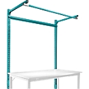 Portique av. contrefort, Poste de travail modulaire SPEZIAL table de travail/établi UNIVERSAL/PROFI, 1500 mm, turquoise