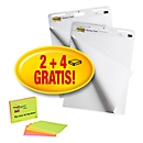 Post-it® Haftnotizen Super Sticky Meeting Charts 559, 635 x 762 mm, 60 Blatt, weiss, blanko + GRATIS Post-it® Haftnotizen
