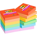 POST-IT Haftnotizen Super Sticky Notes Playful 622-12SS-PLAY, 51 x 51 mm, farbig, 12 x 90 Blatt