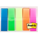 Post-it® Index bande adhésive 683HF5, amovible, L 11,9 x P 43,2 mm, couleur, 1 distributeur de 5 blocs, 100 bandes adhésives/bloc