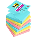 Post-it® Sticky Notes Super Sticky Z-Notes Cosmic R330-6SS-COS, 76 x 76 mm, colored, 6 pads of 90 sheets each