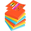 Post-it Sticky Notes Super Sticky Z-Notes Playful R330-6SS-PLAY, 6 x 90 sheets, assorted colors