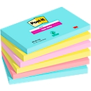 Post-it® Super Sticky Notes Cosmic 655-6SS-COS, 127 x 76 mm, farbig, 6 Blöcke á 90 Blatt