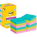 Post-It Super Sticky Notes, Cosmic Collection, 76 mm x 76 mm, 90 Blatt, 8 Blöcke + 4 Gratis/Packung, verschiedene Farben 