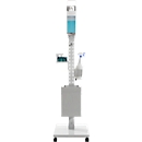 Poste d'hygiène mobile Manuflex Proficlean Pro, modulaire, L 400 x P 400 x H 1300 mm, acier, gris clair RAL 7035