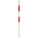 Poste delimitador para empotrar en hormigón, ø 60 mm, blanco/rojo