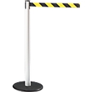 Poteau à sangle GLA 28 RS-GUIDESYSTEMS®, blanc, sangle noire/jaune