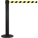 Poteau à sangle GLA 85- longueur de sangle jusqu'à 9 m - potelet en métal - angle noire/jaune