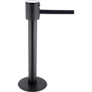 Poteau de sécurité RS-Guidesystems® GLA 200, noir, sangle noire et extensible jusqu'à 20 m, Ø 350 x H 1000 mm, métal peint et plastique.