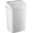 Poubelle à couvercle basculant - l. 310 x P 400 x H 680 mm - 50 litres - blanc