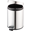 Poubelle à pédale, 3 litres, Ø 200 x H 280 mm, inox