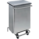 Poubelle Contimar, ignifuge, avec pédale, mobile, contenance 70 L