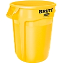 Poubelle de tri sélectif Rubbermaid Brute, ronde, Ø 560 x H 690 mm, 121 l, plastique, jaune