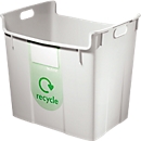 Poubelle pour tri sélectif, 40 L, gris