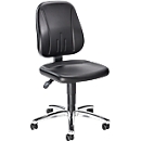 Praxisdrehstuhl bimos, mit Rollen, für Labore & hygienekritische Bereiche, höhenverstellbar, B 460 x T 470 x H 440-620 mm, Kunstleder, schwarz