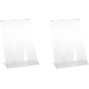 Présentoir de table, plastique dur, pliable, format A6, 2 p.