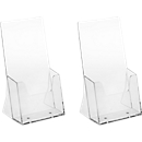 Présentoir de table - polystyrène - l. 112 x P 95 x H 215 mm - pour format Din Long - set de 2 p.
