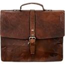 PRIDE SOUL Jayden Executive Shoulder Briefcase, with carry handle, with iPad compartment, leather, brown