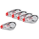 Pritt Compact Flex Roller de correction, fonction Push &amp; Pull, longueur de bande 10 m &amp; largeur de bande 4,2 mm, set économique de 5 pièces