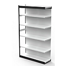 PROGRESS 2000 steel shelving unit, shelf module, rear wall, H 2250 x W 1000 x D 300 mm, frame black