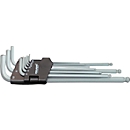 Projahn L-key wrench set, 9 pieces, for hexagon socket 1.5 - 10mm, extra long, chrome vanadium steel