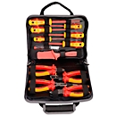 PROJAHN proficraft VDE ELEKTRO tool case, 12-part, in ergonomic cloth pouch, W 295 x D 230 x H 65 mm