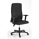 Prosedia Bürostuhl ECCON plus-3, Permanentkontakt, ohne Armlehnen, Rückenlehne gepolstert, mit Lordosenstütze, Flachsitz, schwarz