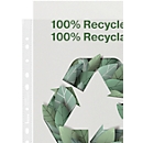 Prospekthüllen Bene, A4, 11-fach Lochung, oben offen, Folienstärke 70 µ, 100 % Recycling-PP, transparent-klar, 100 Stück