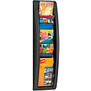 Prospektwandhalter Paperflow Quickfit, 5 Fächer im Format 1/3 A4, B 168 x T 95 x H 650 mm, Polystyrol, schwarz